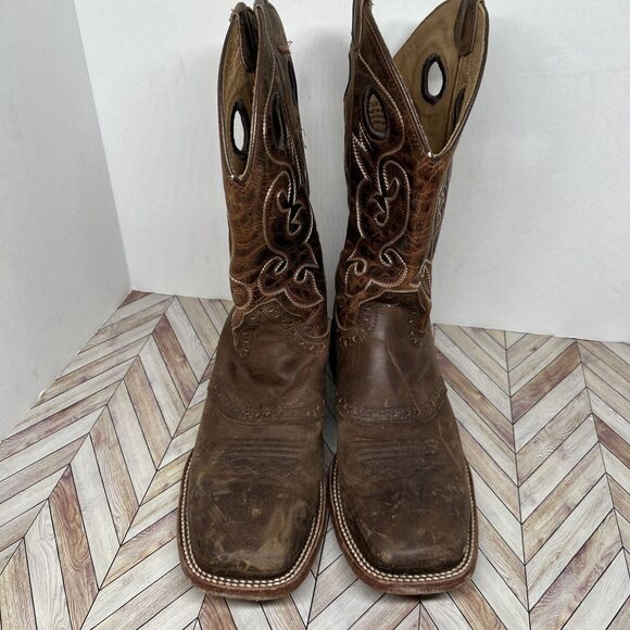 Cody James BB02 Saddle Vamp Western Broad Square Toe Boots Men’s Size 9 D $199 main image 6